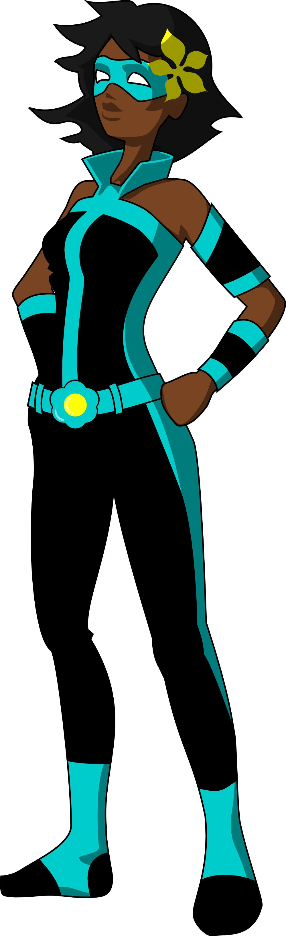 Superhero Heroine Dark Flower Robin Egg Blue Easter - Robin Supeerhero (999x3265)