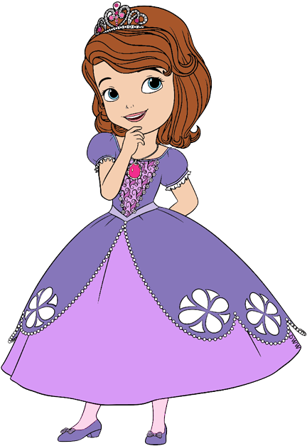 Sofia In Pink Dress Clipart 1 - Sofia The First Clipart (441x629)