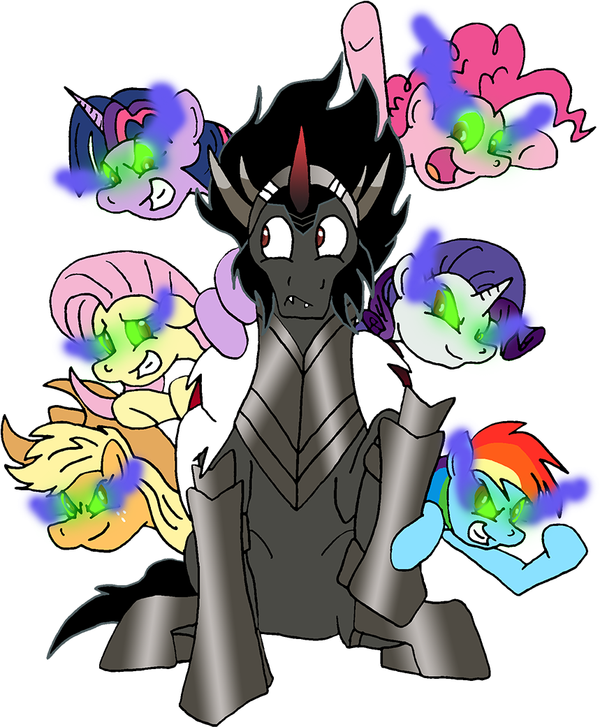 Results May Vary By Unoservix Results May Vary By Unoservix - Fluttershy X King Sombra (897x1090)