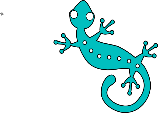 Gecko Clipart - Pink Lizard Cartoon (600x427)