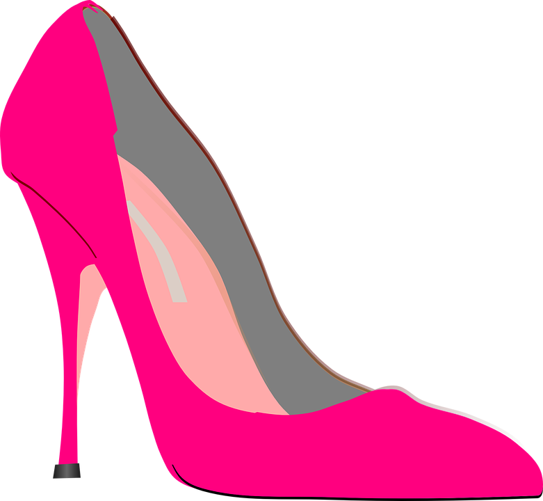Hi Heel Pink Clip Art At Vector Clip Art - Clip Art High Heel (781x720)