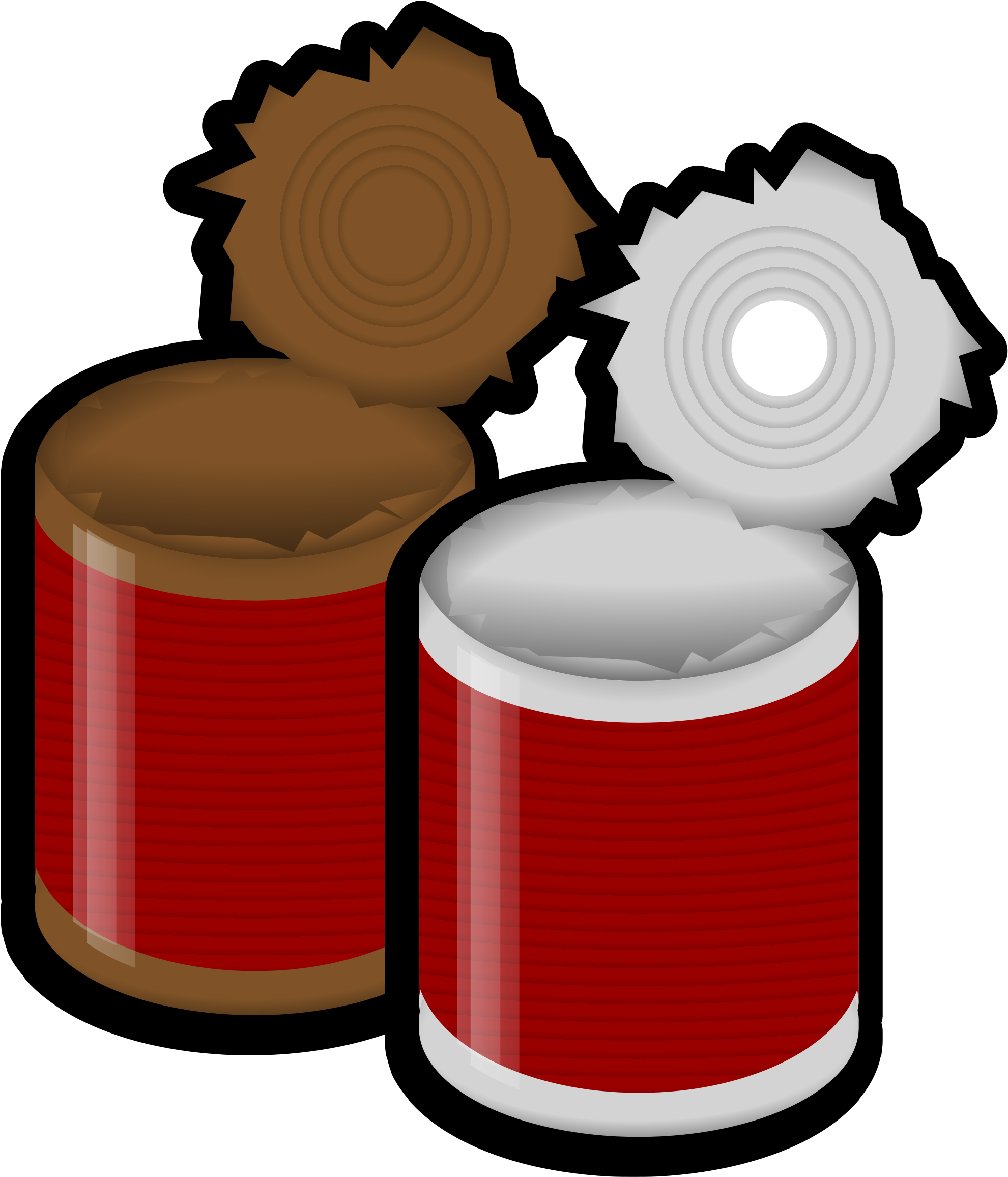 Clipart - Tin Cans Clipart (2400x2400)