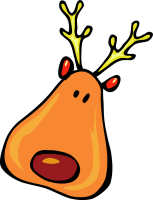 Santa And Reindeer Clip Art Free Vector In Open Office - Reindeer Clipart Vector (306x400)