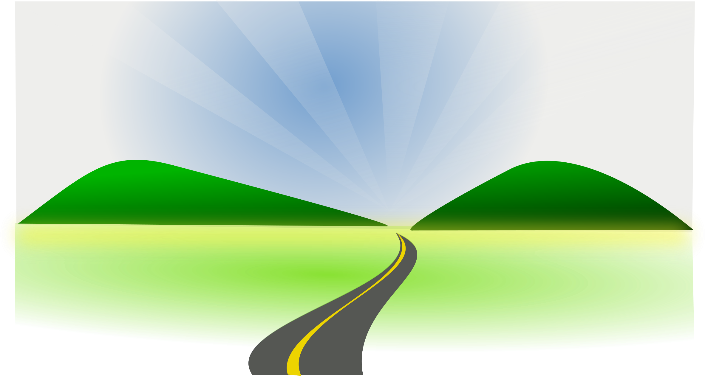 Open Road Clipart - Background Clipart With Road (2400x1280)