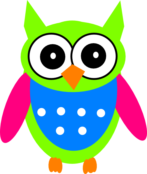Green Owl Clipart - Transparent Background Owl Clipart (504x596)