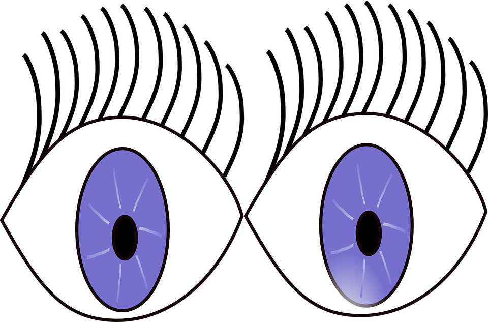 Eye Clipart Children's - Eyes Wide Open Cartoon (960x633)