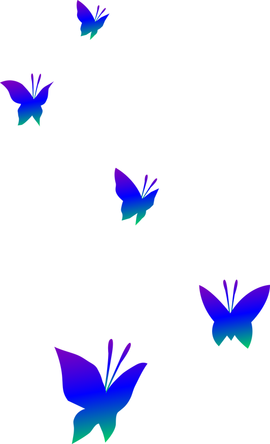 Powerpoint Border Cliparts - Butterflies Flying Clip Art (532x875)
