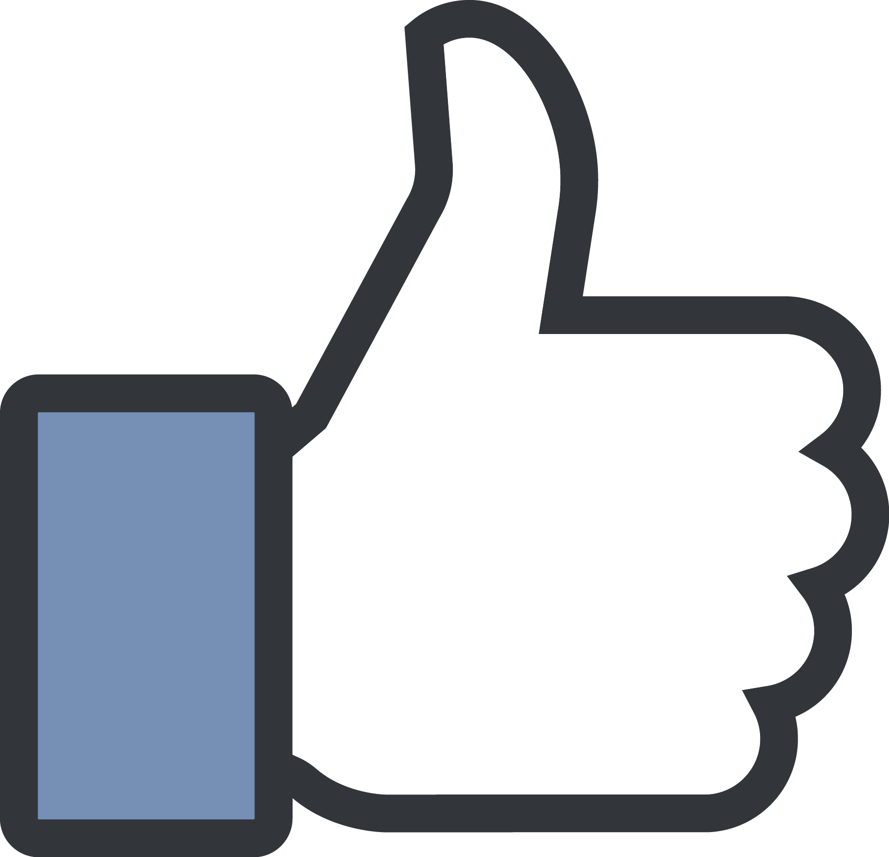 Facebook Like Logo - Facebook Thumbs Up Emoji (1820x1755)