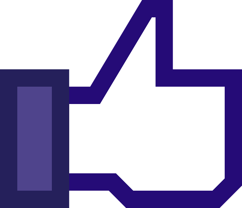 Facebook Blue Button Like Thumb Okay Yes Confirm - Like Clipart (839x720)