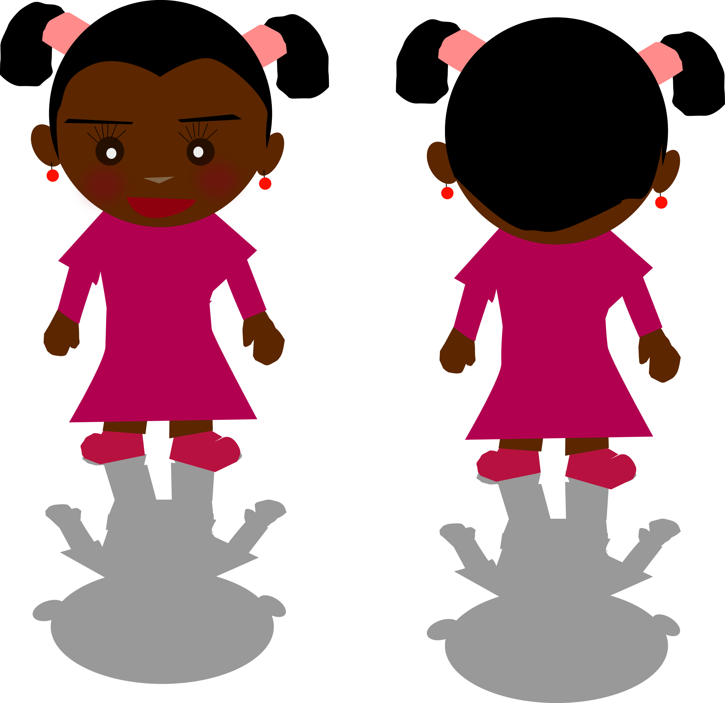 Clipart Of A Black Girl Png - Girl Png Clipart (2400x2327)