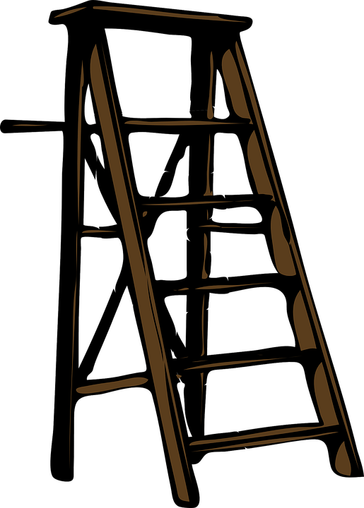 Ladder Wood Step Steps Tool Brown Staircase - Ladder Clipart (515x720)