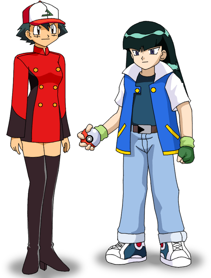 Sabrina Ash Head Swap - Pokemon Ash And Sabrina (703x914)