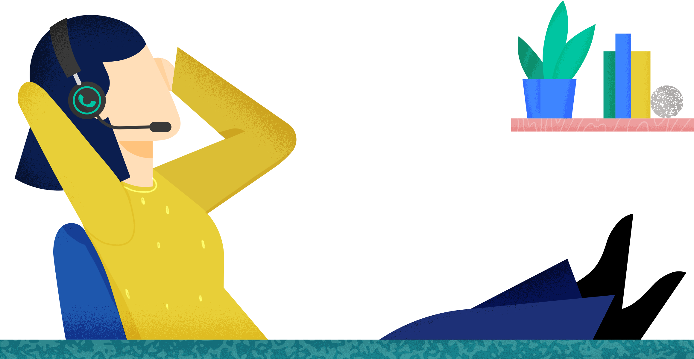 6 Worries That Melt Away With Cloud-based Phone Software - Call Center Listening Clipart (3000x1500)