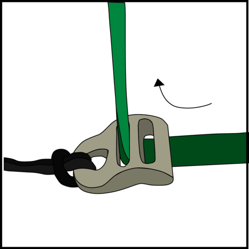 Next, Insert Hammock Strap Up Through The Slot Closest - Hammock (500x499)