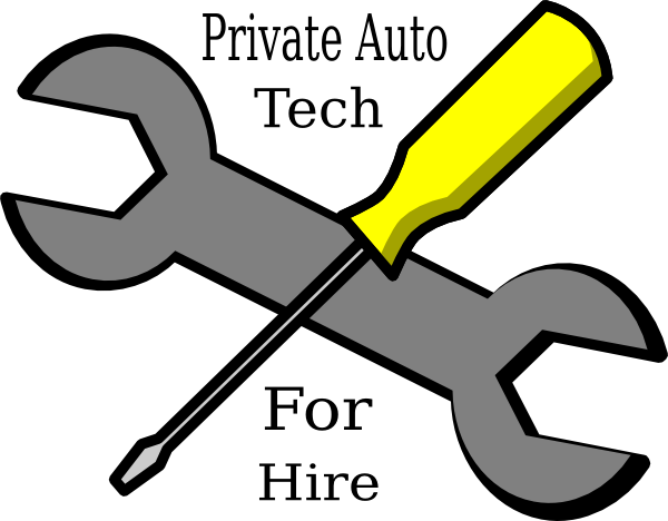 Private Auto Tech Clip Art - Hammer And Screw Driver Clipart (600x468)