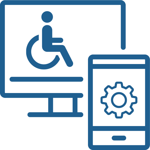 Computer Screen And Cell Phone - Assistive Tech Clip Art (595x595)
