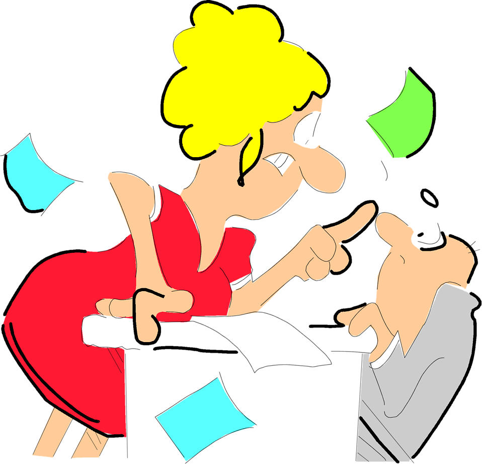 Woman Yelling At Man Clipart (1600x1538)