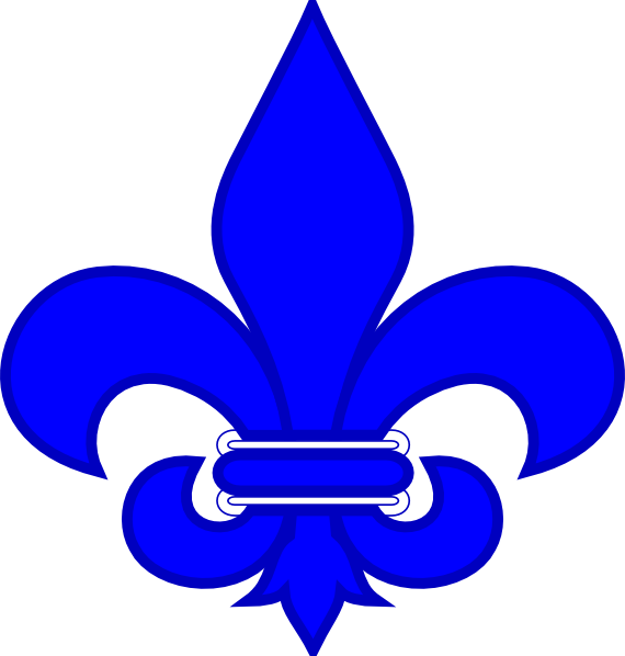 Royal Blue Fleur De Lis Clip Art At Clker - St Joan Of Arc School Logo (570x598)