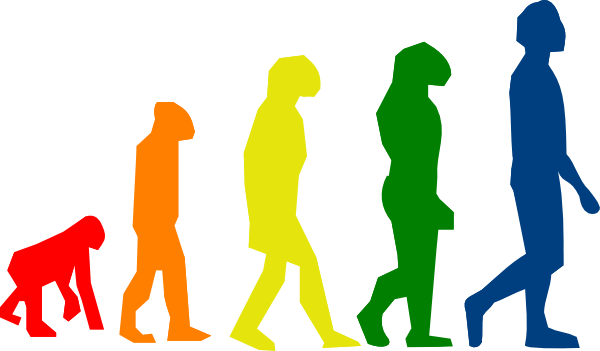 High Tech Day Trading - Evolution Clipart (600x351)