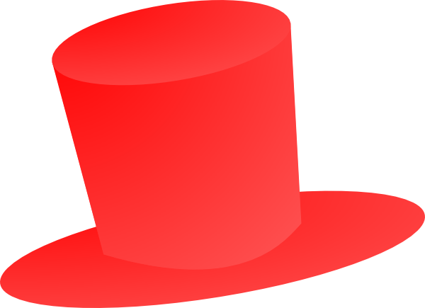 Red Top Hat Clip Art - Red Top Hat Png (600x435)