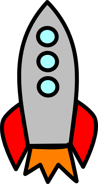 Big Rocket Blast Off Clip Art At Clker - Clipart Rocket Blasting Off (318x597)