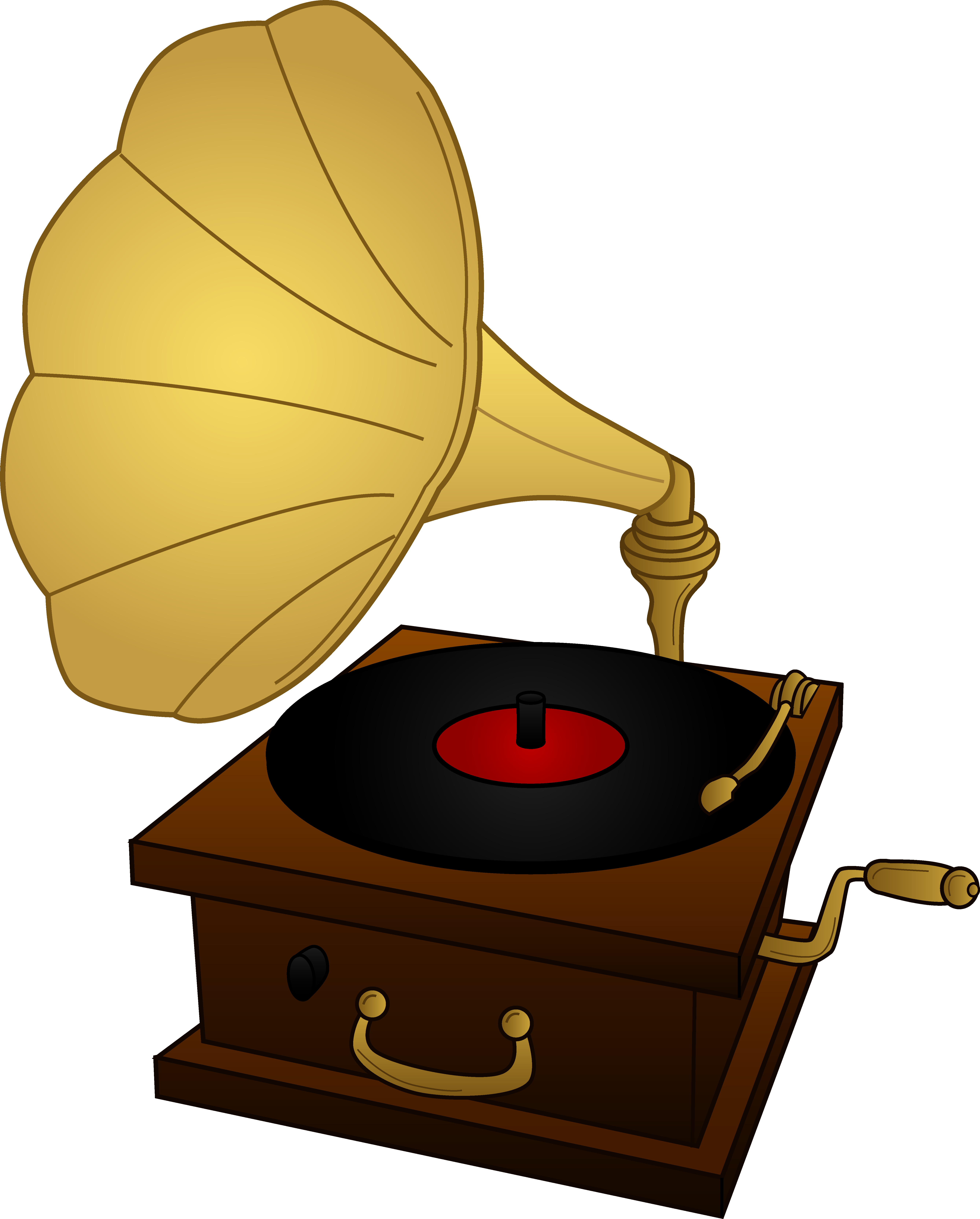 Clipart - Record - Record Player Clipart (5347x6651)