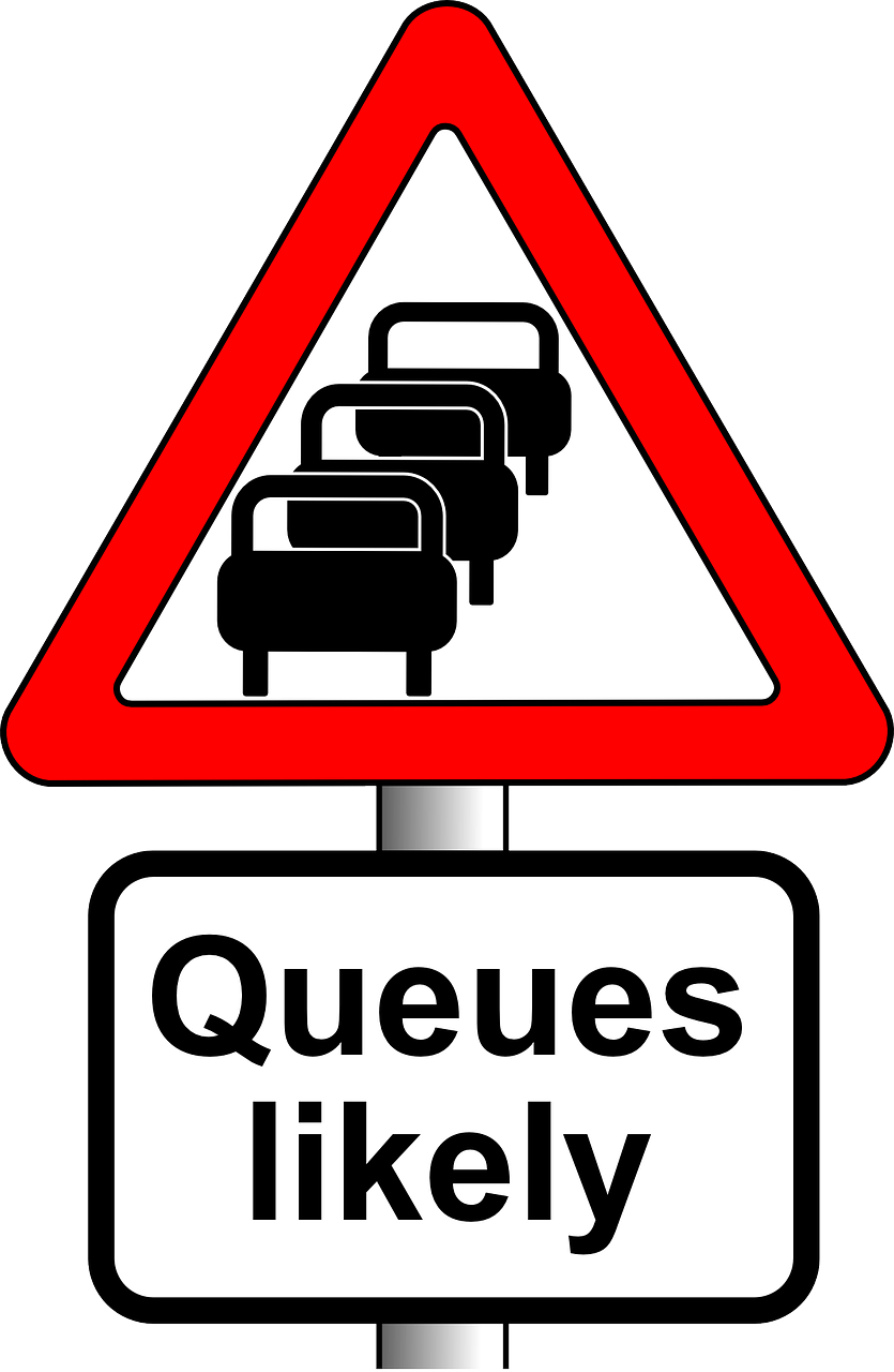 Predictable Performance - Queues Likely Road Sign (1566x2400)