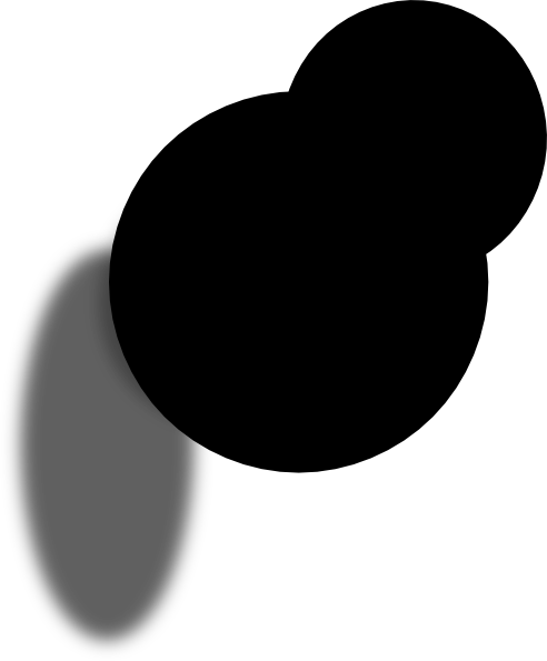 Download - Black Push Pin Png (492x595)
