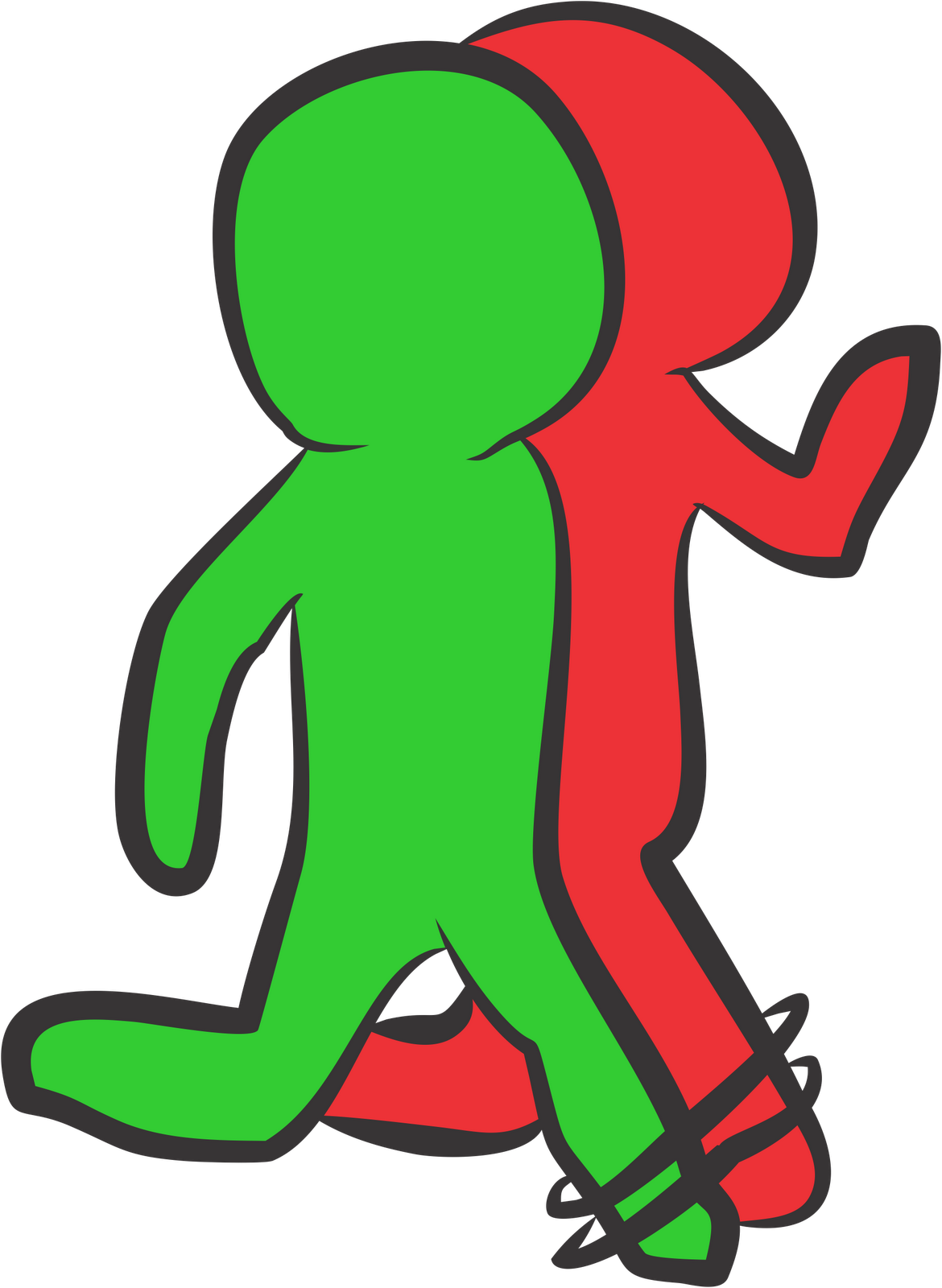 Fail Clipart Three Legged Race - Three Legged Race Clipart (1170x1600)