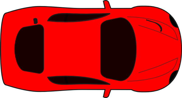 Car Clipart Top View (600x322)