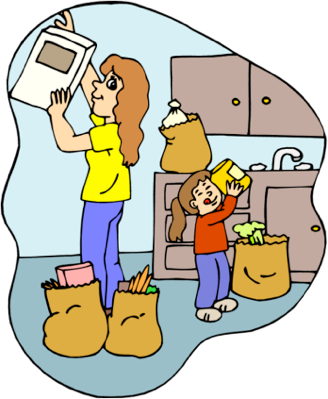 Putting Things Away - Putting Things In Order Cartoon (328x399)