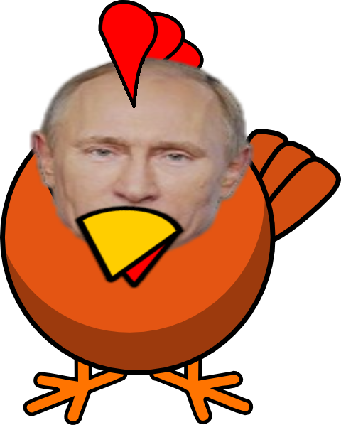 Vladimir Putin Turkey Beak Bird Cartoon Clipart - Chicken Nuggets Clipart (480x598)