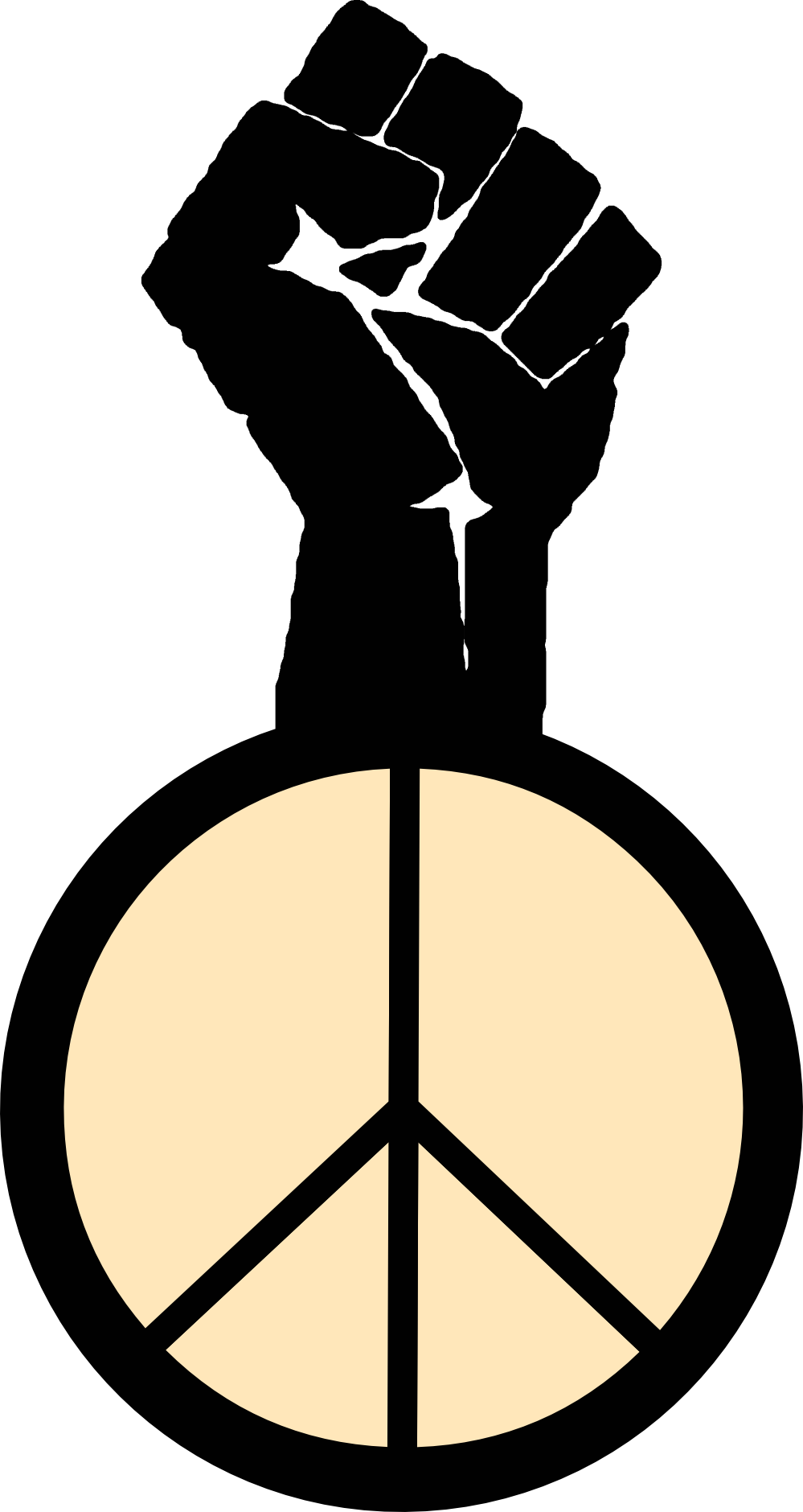 Occupy Wall Street Fight The Power Peace Fist 555px - Symbols For Cesar Chavez (999x1880)