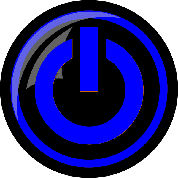 Blue Power Button Svg Clip Arts 600 X 600 Px - Icon (600x600)