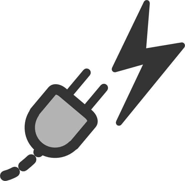 Power Clip Art At Clker - Power Cord Clipart (600x585)