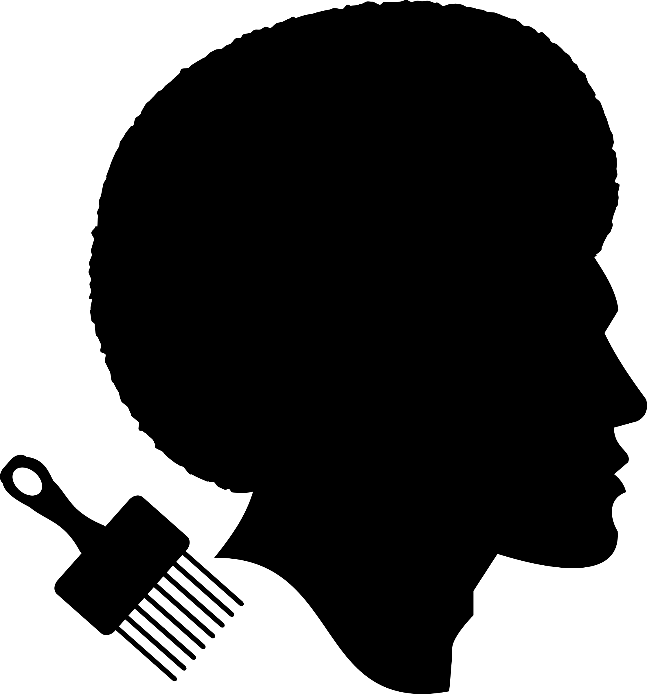 African-american Male Silhouette - African American Male Silhouette (1193x1280)