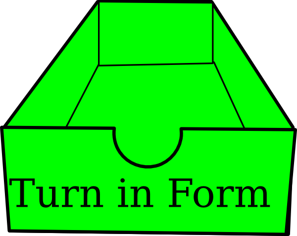 Turn In Box Clip Art - Turn In Box Clipart (600x476)