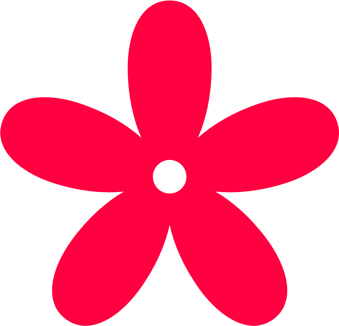 Pink Flower Clipart Flower Power - Red Flower Clip Art (1331x1319)