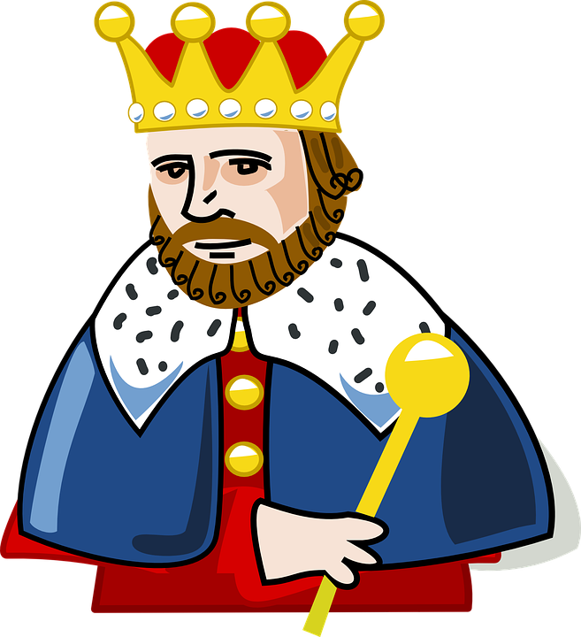 King Crown Beard Insignia Power Scepter Sceptre - King Clipart Png (1168x1280)