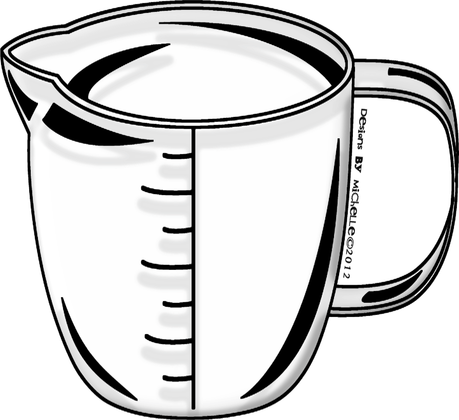 I Always Despise It When Clip Art In Jpeg Form Includes - Measuring Cup Black And White Clipart (896x820)