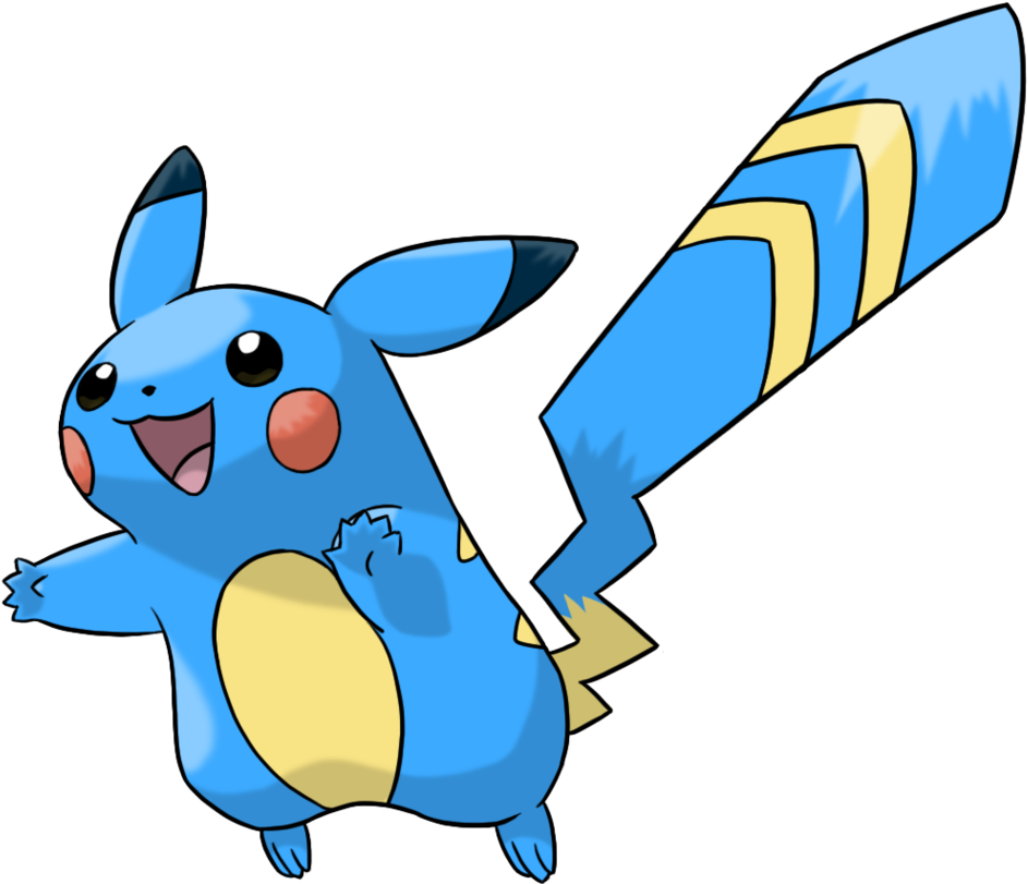 Pikachu Clipart Electric - Pokemon Water Type Pikachu (1024x878)