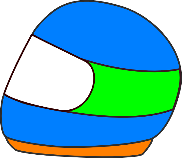 Green Racing Cliparts - Race Car Driver Helmet Clipart (600x523)