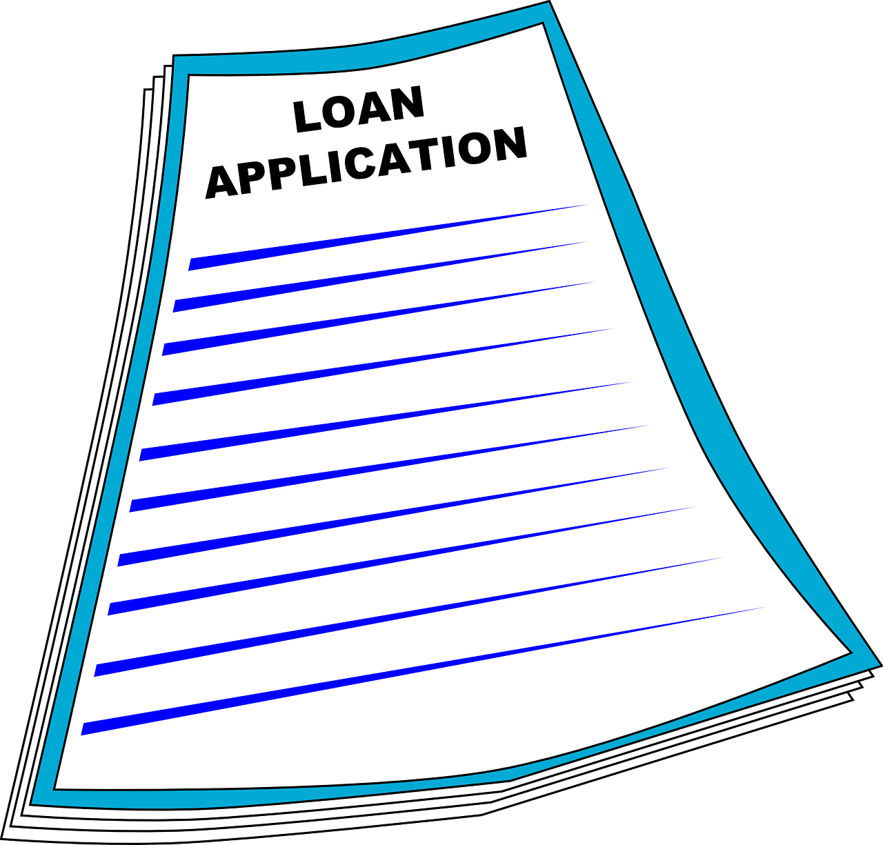 Loan Application Application Form Bank Banking - Loan Application Clipart (1280x1225)