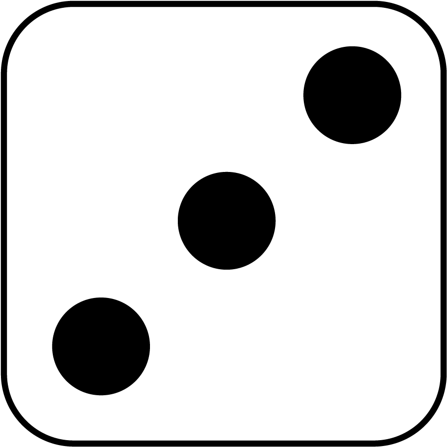 Dice 3 Clip Art - Circle (1050x1050)