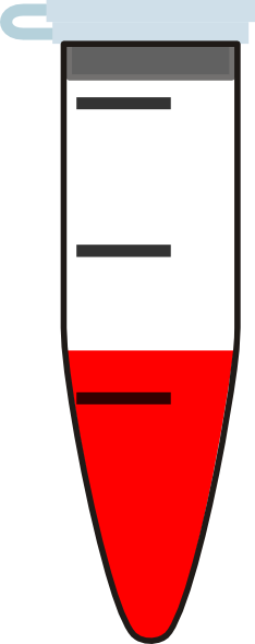 Eppendorf With Few Blood Clip Art At Clker - Eppendorf Tube With Blood (234x590)