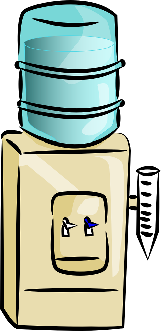 Office Water Cooler Clipart - Water Cooler Clipart (318x655)