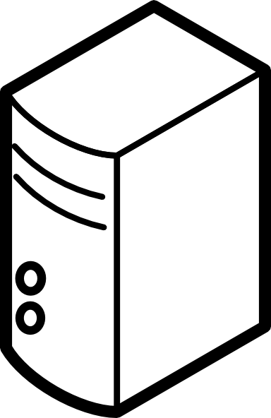 Free Vector Server Outline Clip Art - Server Outline (600x926)