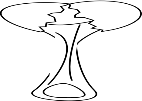 Black And White Girl Broken Egg Clip Art - Line Art (476x333)