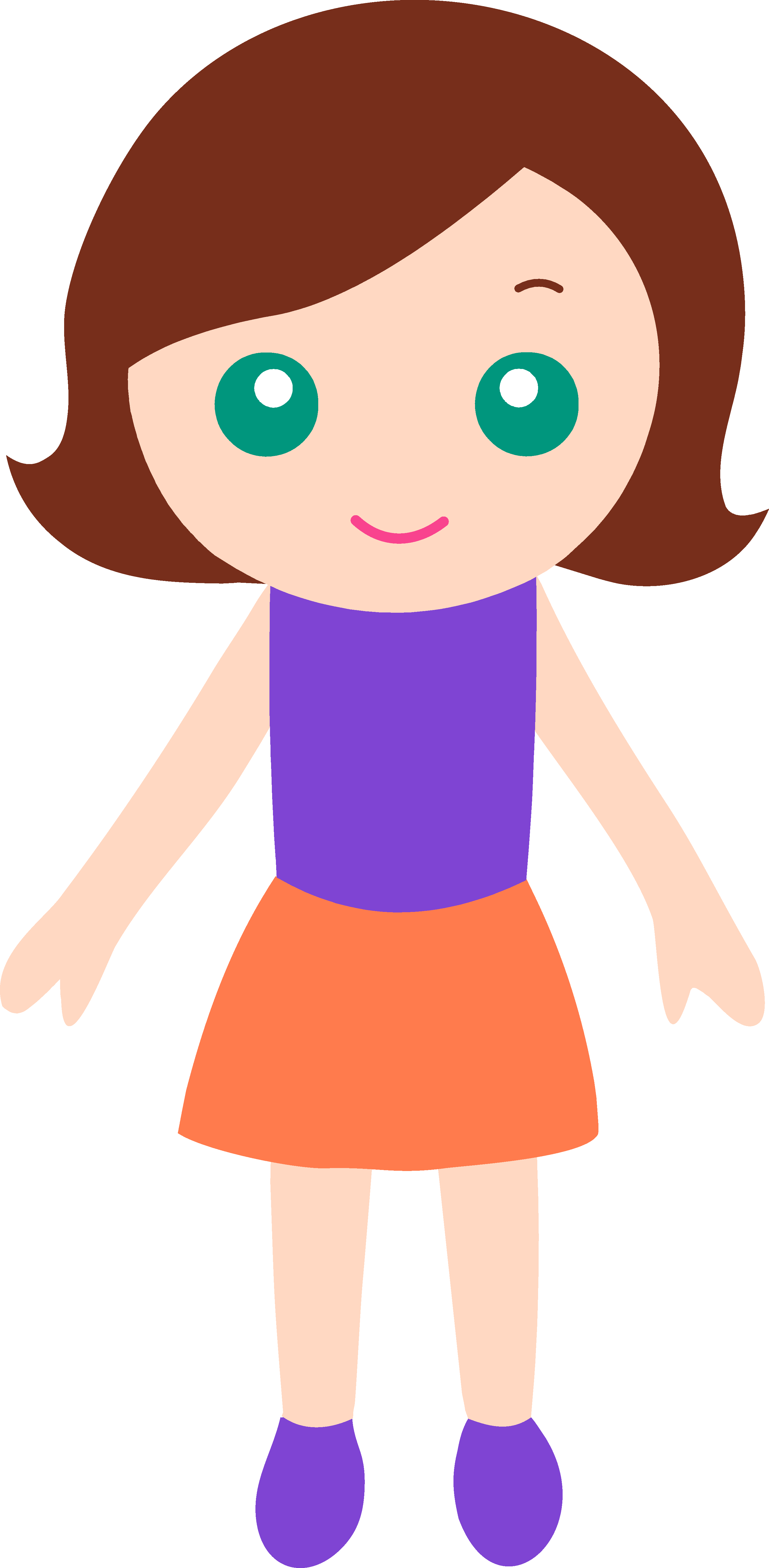 Clipart Of Little Girl Clip Art Many Interesting Cliparts - Clip Art (2854x5822)