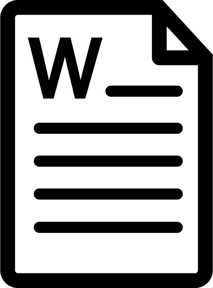 Microsoft Word Document File Comments - Document Icon (726x980)